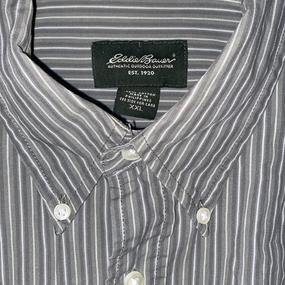 Eddie Bauer Green Button Down Shirt - Picture 2 of 3